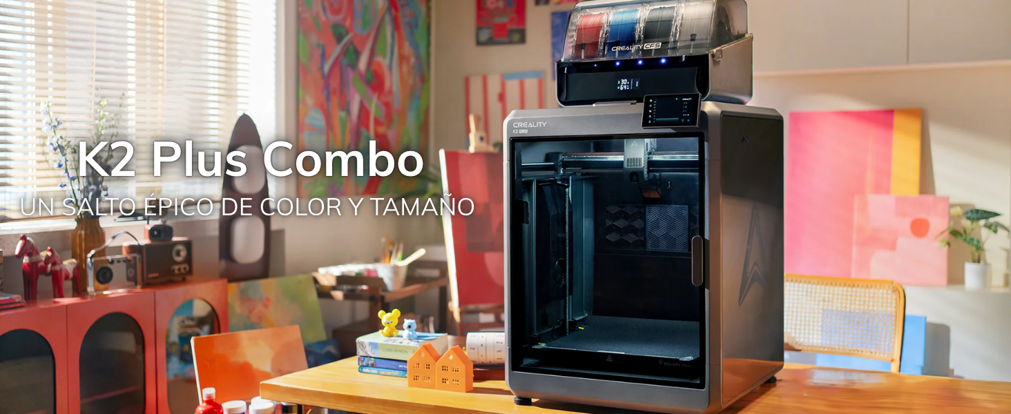 Creality K2 Plus: Innovación y Potencia en Impresión 3D  La Creality K2 Plus lleva la impresión 3D al siguiente nivel con su amplio volumen de construcción de 350 x 350 x 350 mm y un conjunto de características avanzadas diseñadas para ofrecer resultados de calidad profesional.